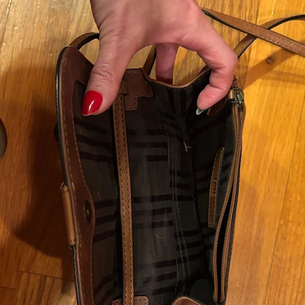 Frye Brown Leather Crossbody Wallet Bag - Picture 3 of 6
